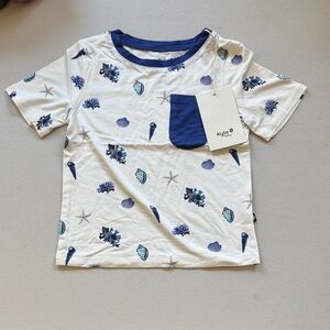 Kyte BABY Ocean Print Tee with Pocket 4T